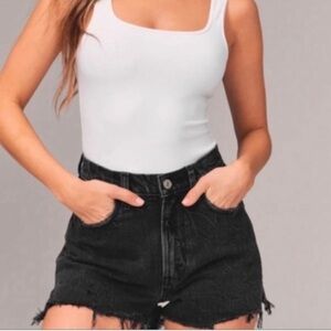 A&F The Cutoff high-rise jean shorts